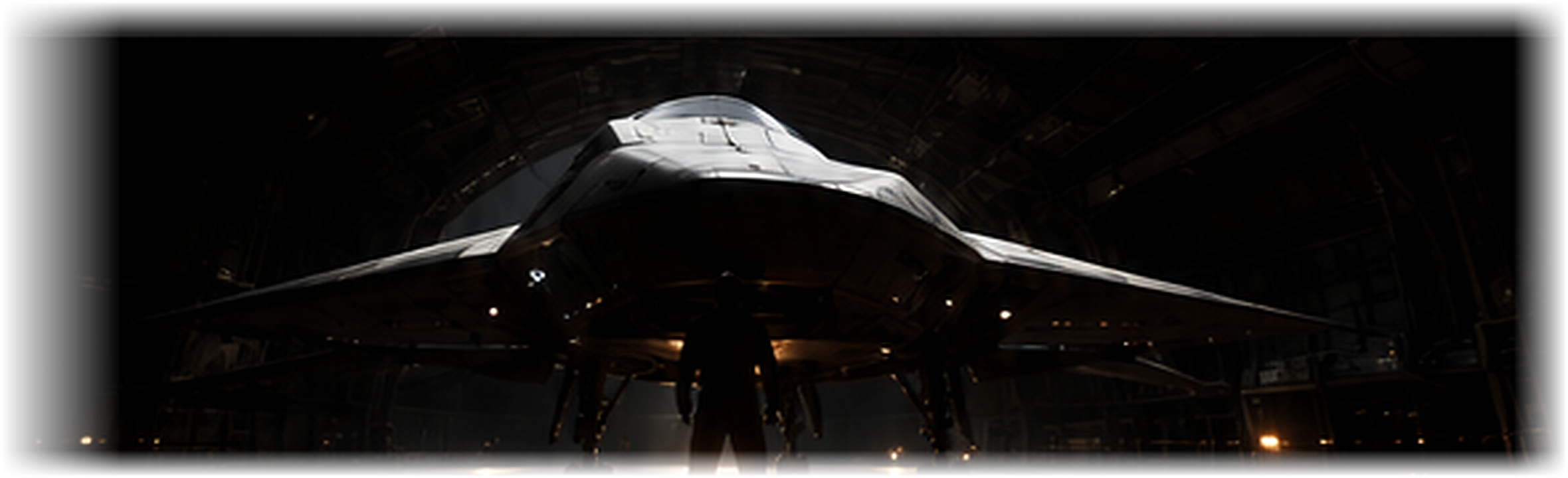 Neebium spacecraft concept in a dark engineering hangar